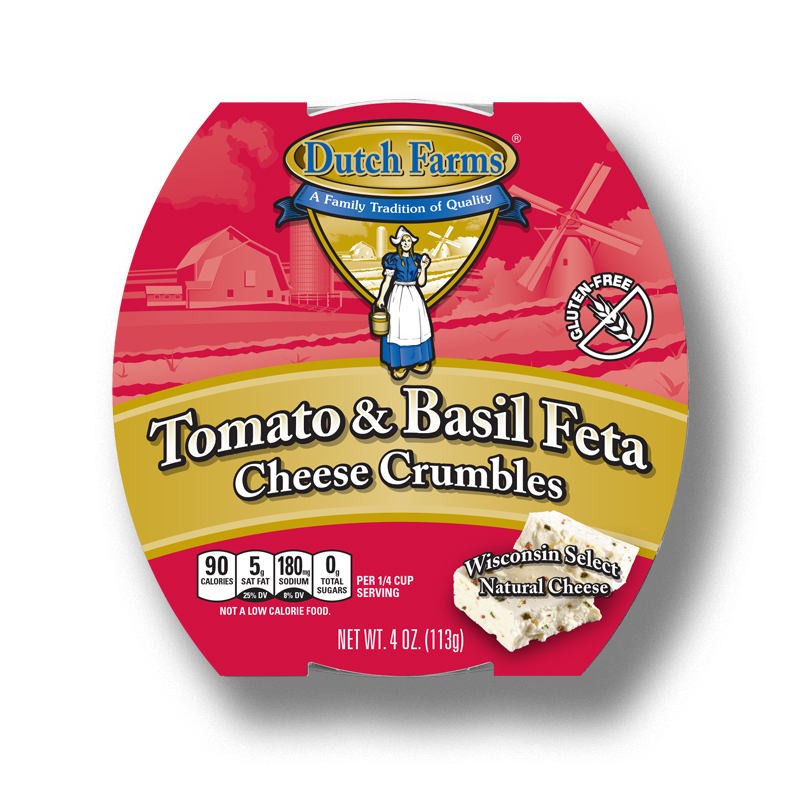 Tomato & Basil Feta Cheese Crumbles