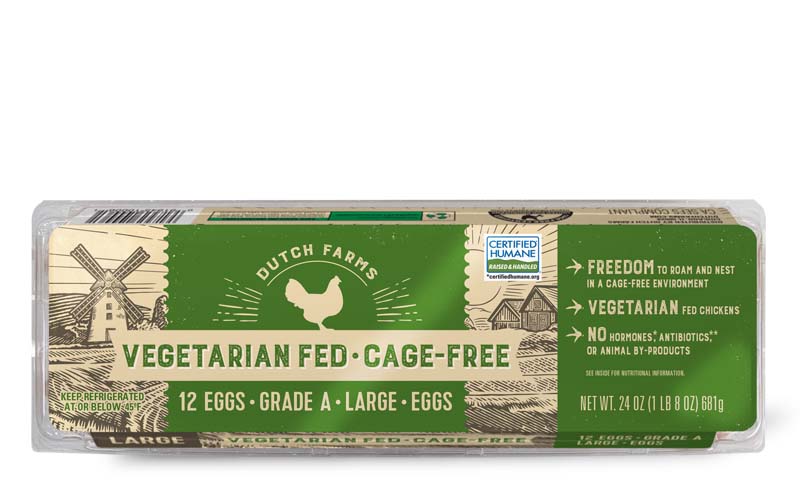 Vegetarian-Fed Cage-Free Large Eggs