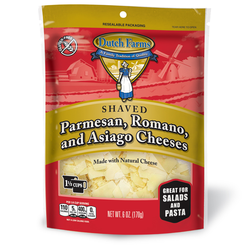 Shaved Parmesan, Romano, an Asiago Cheeses